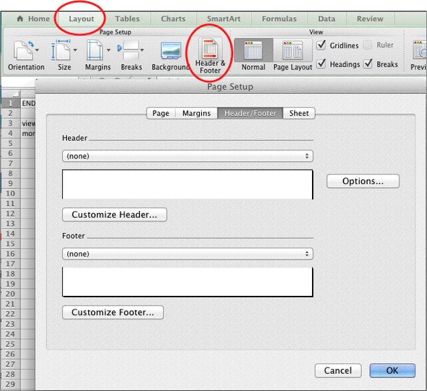Microsoft For Mac Excel Spreadsheet Insert Image Custom Header
